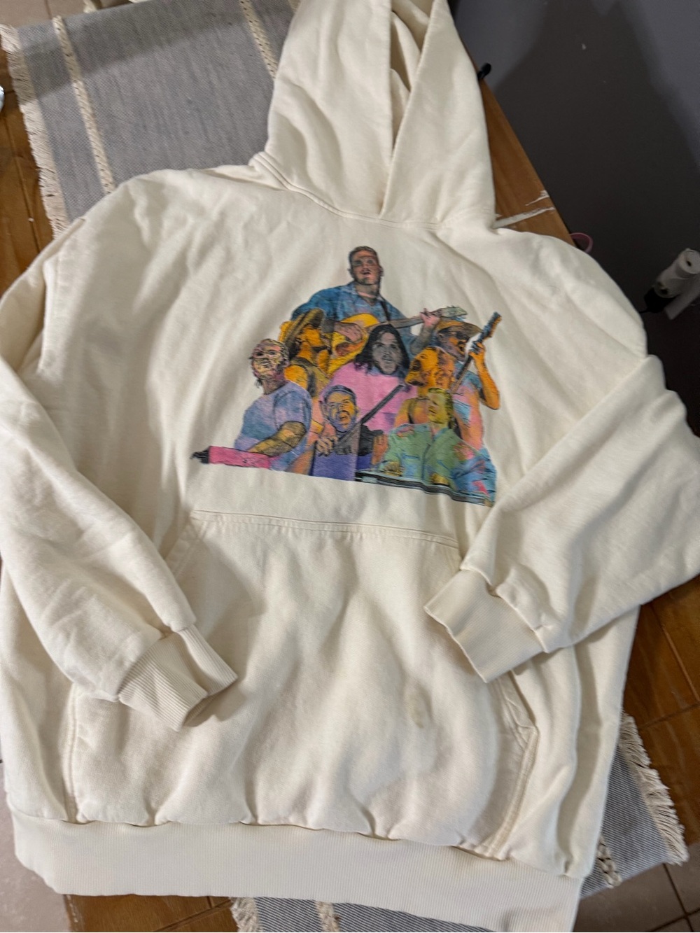 Zach Bryan 2025 Quittin Time Tour White Heavy Weight Hoodie